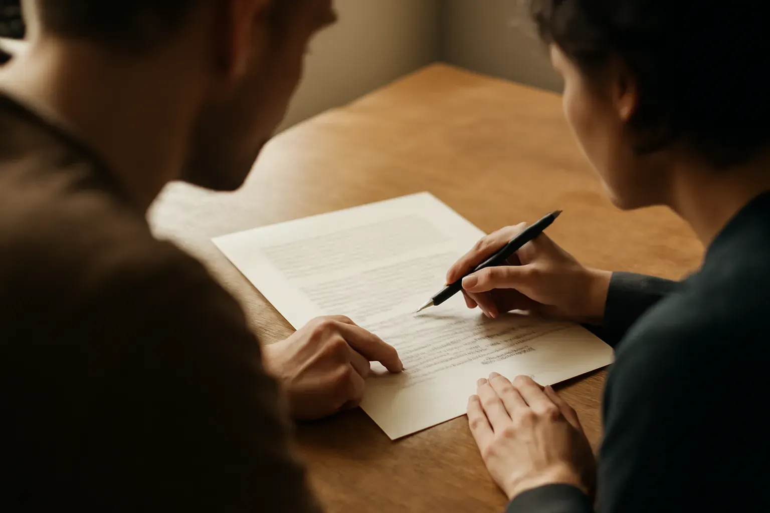 Two-person review of a printed translation draft